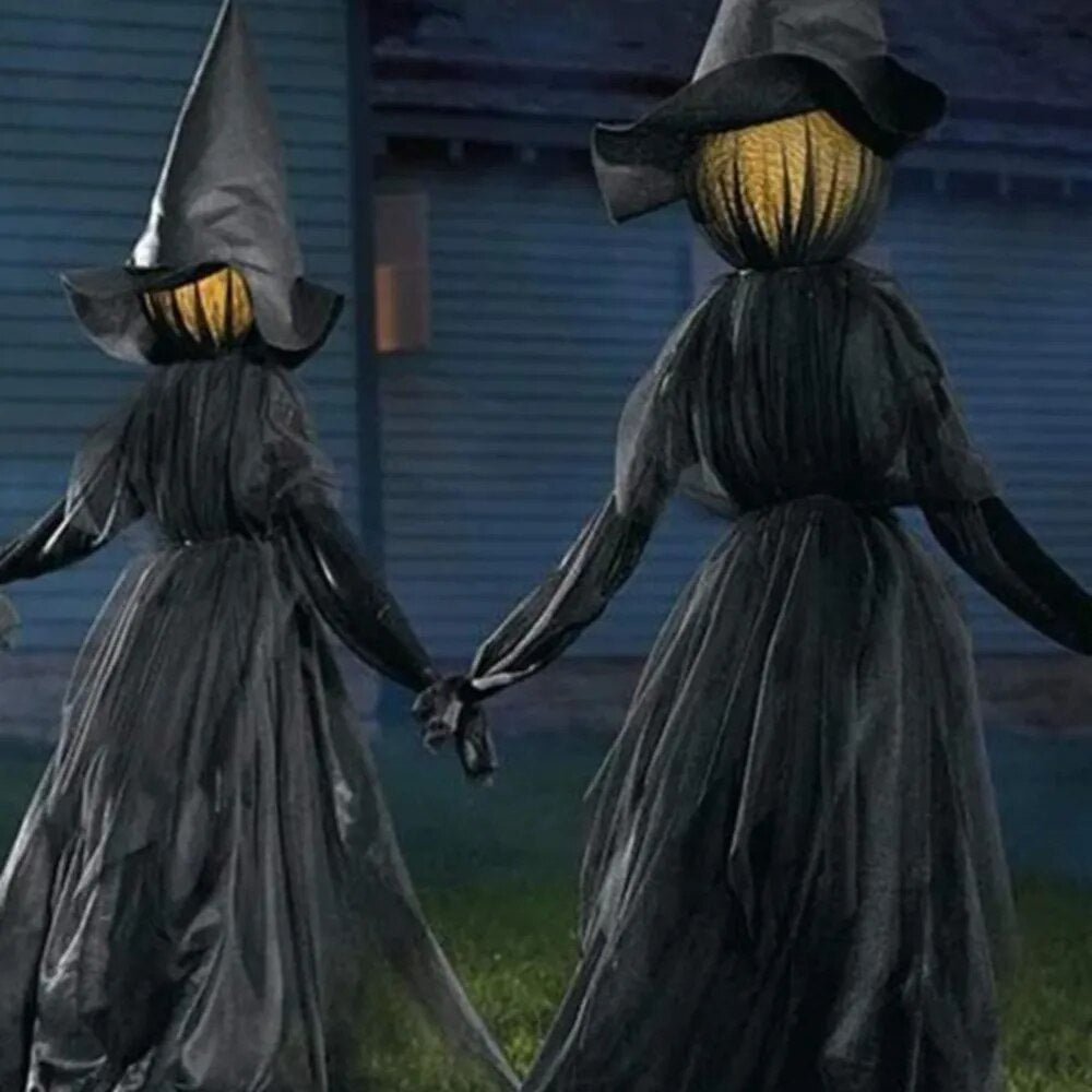 Halloween Inflatables Three Witches - Light-Up Witches Decoration with Stakes - Gear Elevation