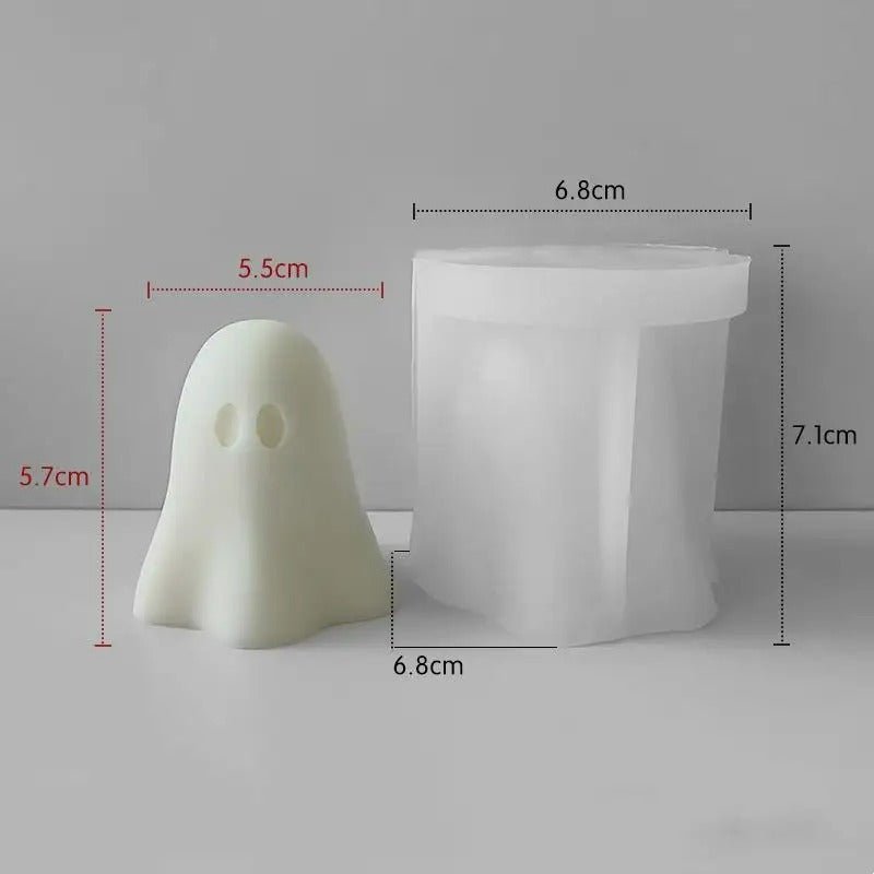 Halloween Silicone Ghost Candle Mold - DIY Ghost Festival Party Fun Scented Candle Resin Ornament Mold for Home Decor - Gear Elevation