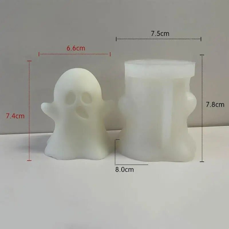 Halloween Silicone Ghost Candle Mold - DIY Ghost Festival Party Fun Scented Candle Resin Ornament Mold for Home Decor - Gear Elevation
