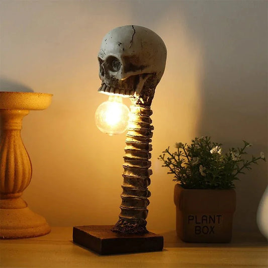 Halloween Skull Skeleton Lamp - Halloween Table Skeleton Lamp - Gear Elevation