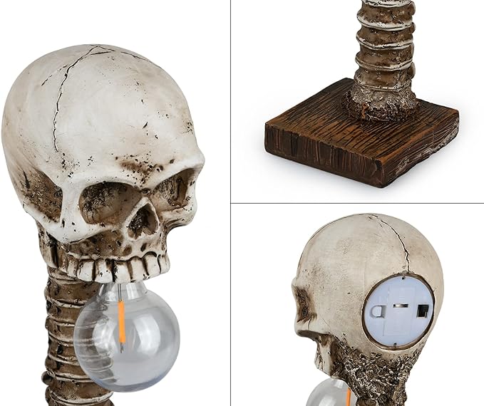 Halloween Skull Skeleton Lamp - Halloween Table Skeleton Lamp - Gear Elevation