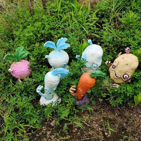 Halloween Vegetable Zombie Décor Ornament - Creative Fruit and Vegetable Garden Home Decoration Accessories