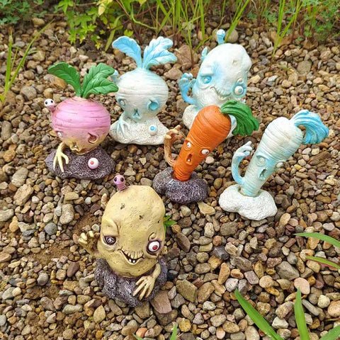 Halloween Vegetable Zombie Décor Ornament - Creative Fruit and Vegetable Garden Home Decoration Accessories