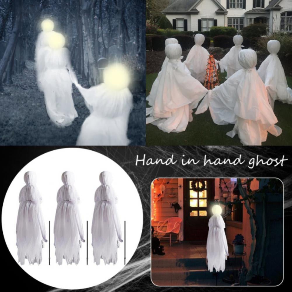 Holding Hands Ghost for Halloween Decoration - Creepy Doll Decoration Garden Stakes - Gear Elevation