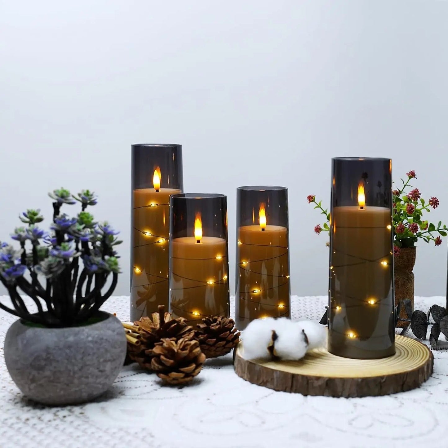 LED Flameless Candles – Battery - Powered Acrylic Lights for Wedding, Halloween & Christmas Décor - Gear Elevation
