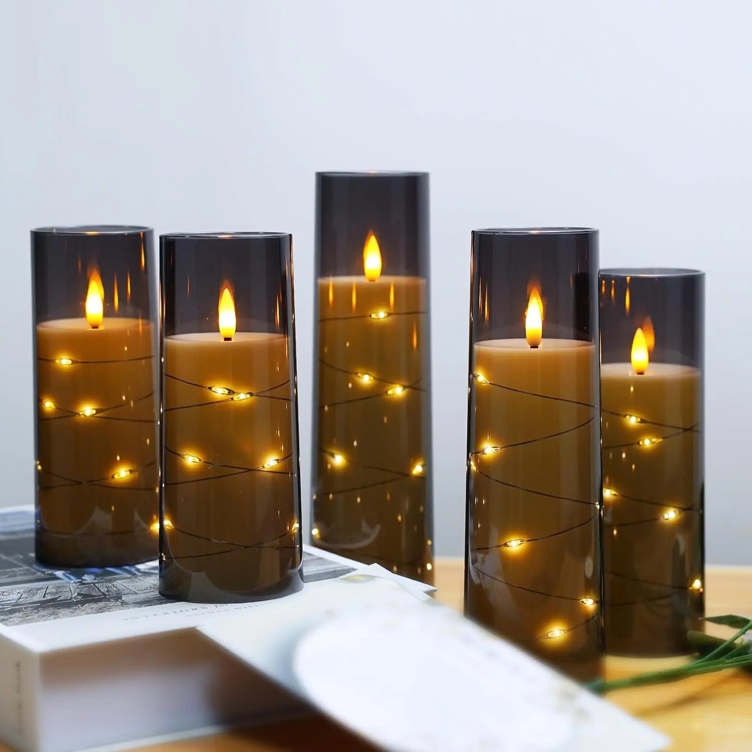 LED Flameless Candles – Battery - Powered Acrylic Lights for Wedding, Halloween & Christmas Décor - Gear Elevation