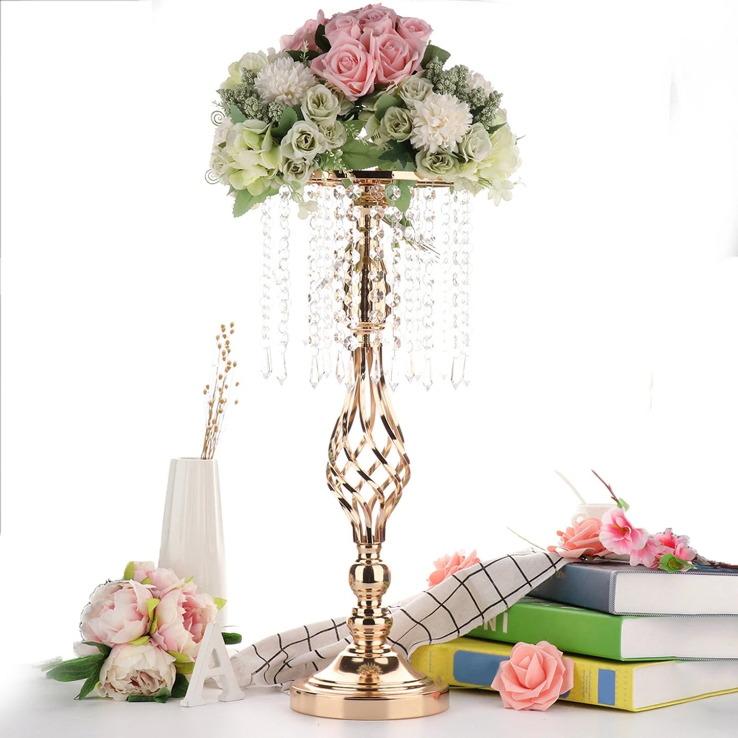 Wrought Iron Metal Stand & Tealight Candle Holder – Versatile Centerpiece for Weddings, Home Decor, Parties, and Holiday Tables