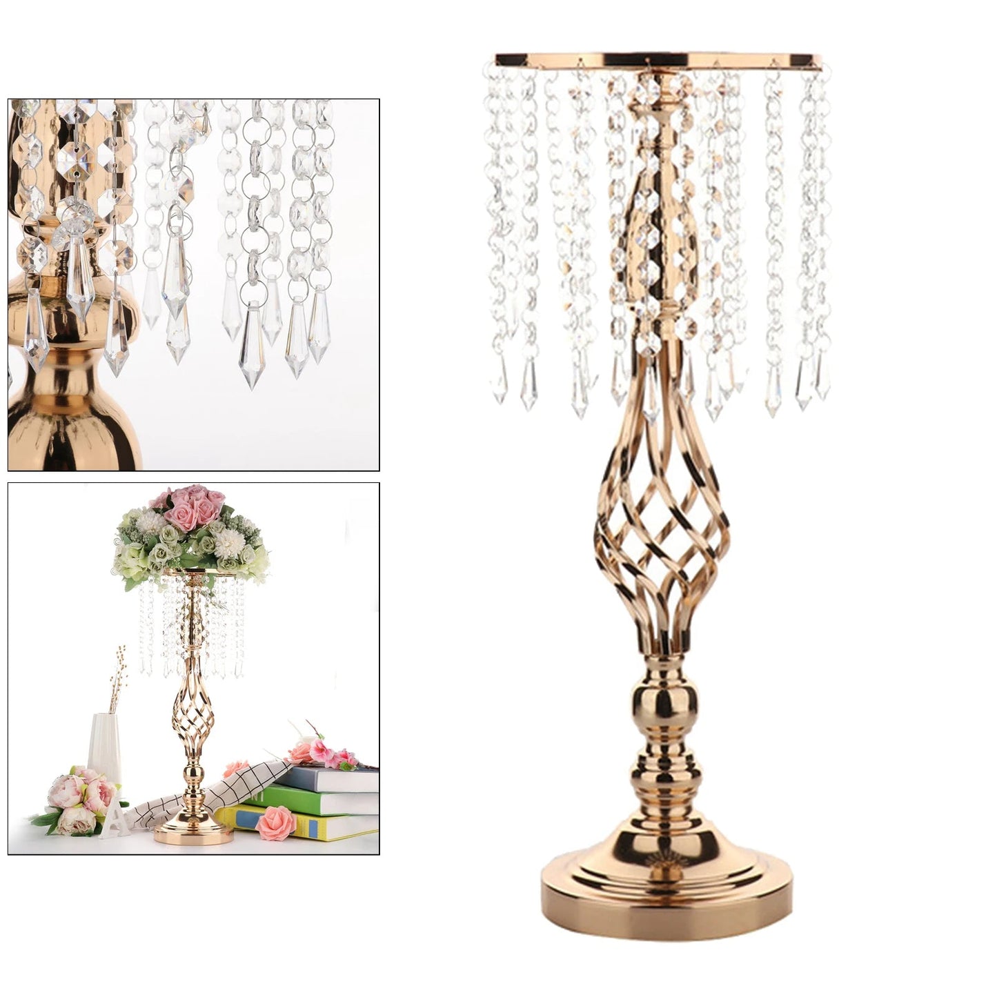 Wrought Iron Metal Stand & Tealight Candle Holder – Versatile Centerpiece for Weddings, Home Decor, Parties, and Holiday Tables