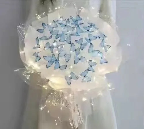 DIY Handmade Butterfly Bouquet – Romantic Artificial Flower Gift Bag for Proposals, Birthdays, Weddings, or Thoughtful Surprise Moments