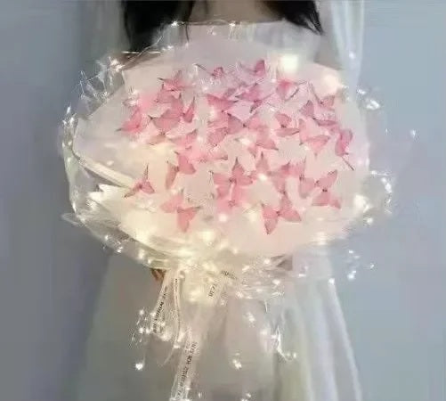 DIY Handmade Butterfly Bouquet – Romantic Artificial Flower Gift Bag for Proposals, Birthdays, Weddings, or Thoughtful Surprise Moments