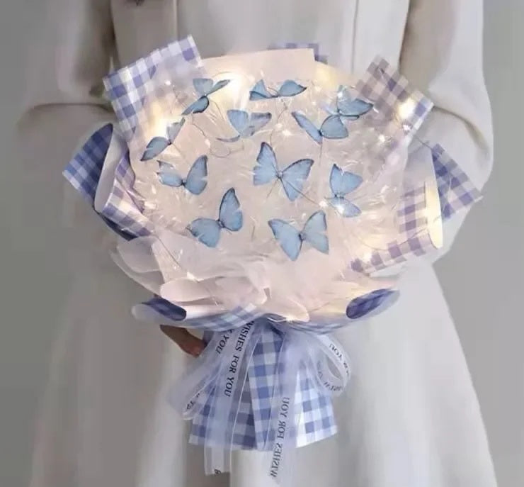 DIY Handmade Butterfly Bouquet – Romantic Artificial Flower Gift Bag for Proposals, Birthdays, Weddings, or Thoughtful Surprise Moments