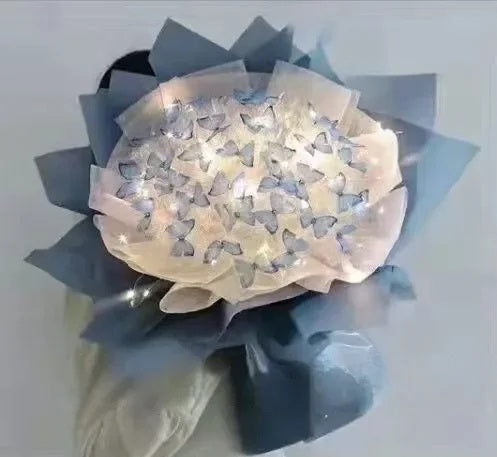 DIY Handmade Butterfly Bouquet – Romantic Artificial Flower Gift Bag for Proposals, Birthdays, Weddings, or Thoughtful Surprise Moments