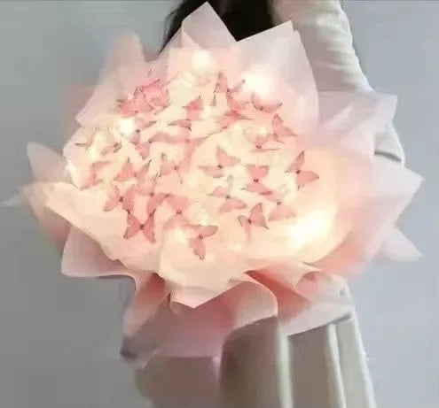 DIY Handmade Butterfly Bouquet – Romantic Artificial Flower Gift Bag for Proposals, Birthdays, Weddings, or Thoughtful Surprise Moments