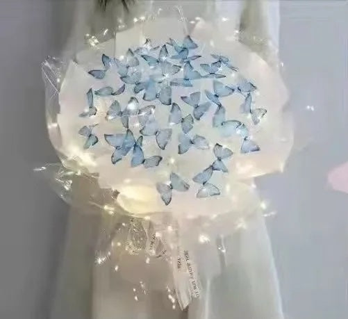 DIY Handmade Butterfly Bouquet – Romantic Artificial Flower Gift Bag for Proposals, Birthdays, Weddings, or Thoughtful Surprise Moments