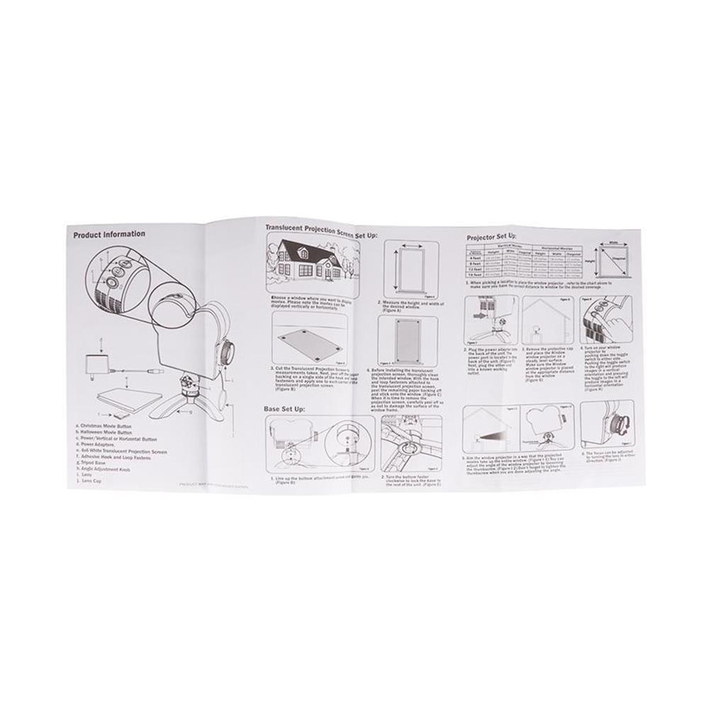 Window Projector with Animated Holiday Season Display - Gear Elevation